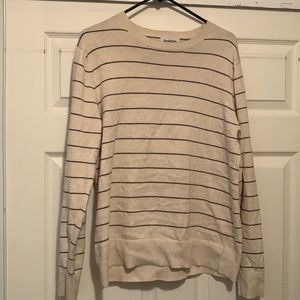Thin Stripe Beige Sweater